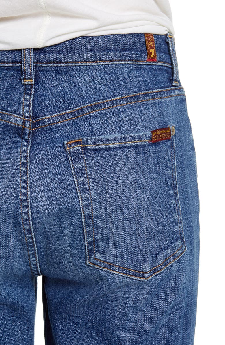 7 For All Mankind <sup>®</sup> Josefina High Waist Ripped Crop Jeans, Alternate, color,