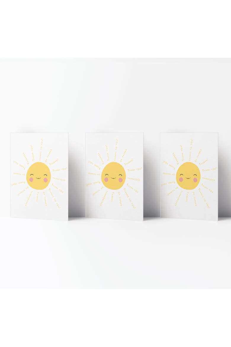Thank You Greeting Card Pack (3ct) "Sunshine Thanks", Main, color, Multi-Pack