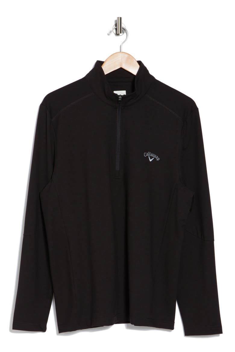 Lux Touch 1/4 Zip Long Sleeve Pullover, Alternate, color, CAVIAR