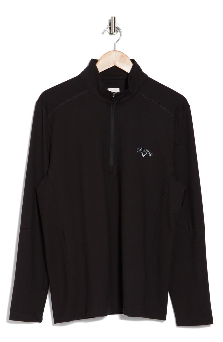 Callaway Golf<sup>®</sup> Lux Touch 1/4 Zip Long Sleeve Pullover, Alternate, color, Caviar