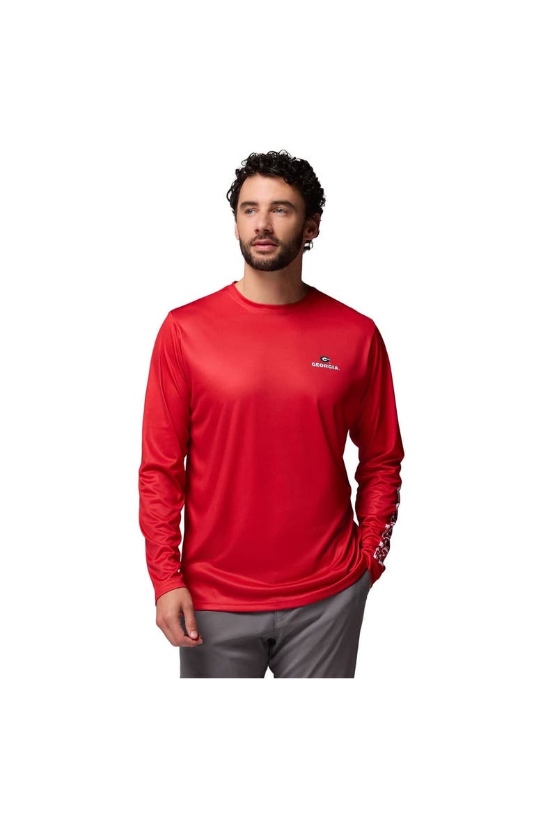 Men's Columbia  Red Georgia Bulldogs PHG Terminal Shot Long Sleeve T-Shirt, Main, color, Red