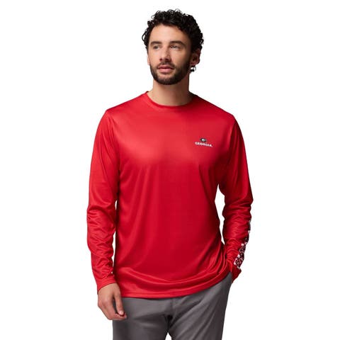 Men's Columbia  Red Georgia Bulldogs PHG Terminal Shot Long Sleeve T-Shirt