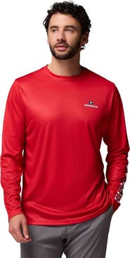 Columbia Men's Columbia  Red Georgia Bulldogs PHG Terminal Shot Long Sleeve T-Shirt