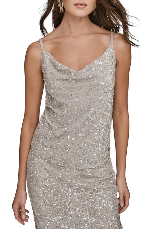 Sequin Cowl Neck Camisole