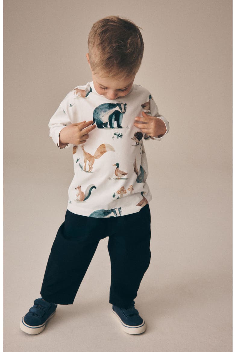 Kids' Watercolor Animal Print T-Shirt, Alternate, color, MULTI