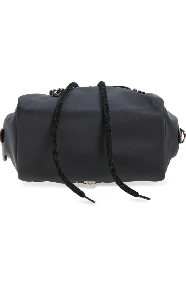 Simone Rocha Mini Embellished Pleated Top Handle Bag, Alternate, color, Black/ Black/ Jet