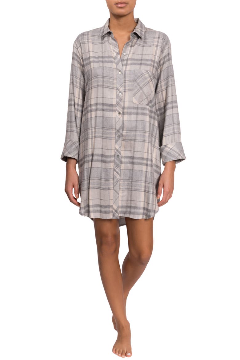 Metallic Boyfriend Shirt, Main, color, GREY/ GOLD LUREX