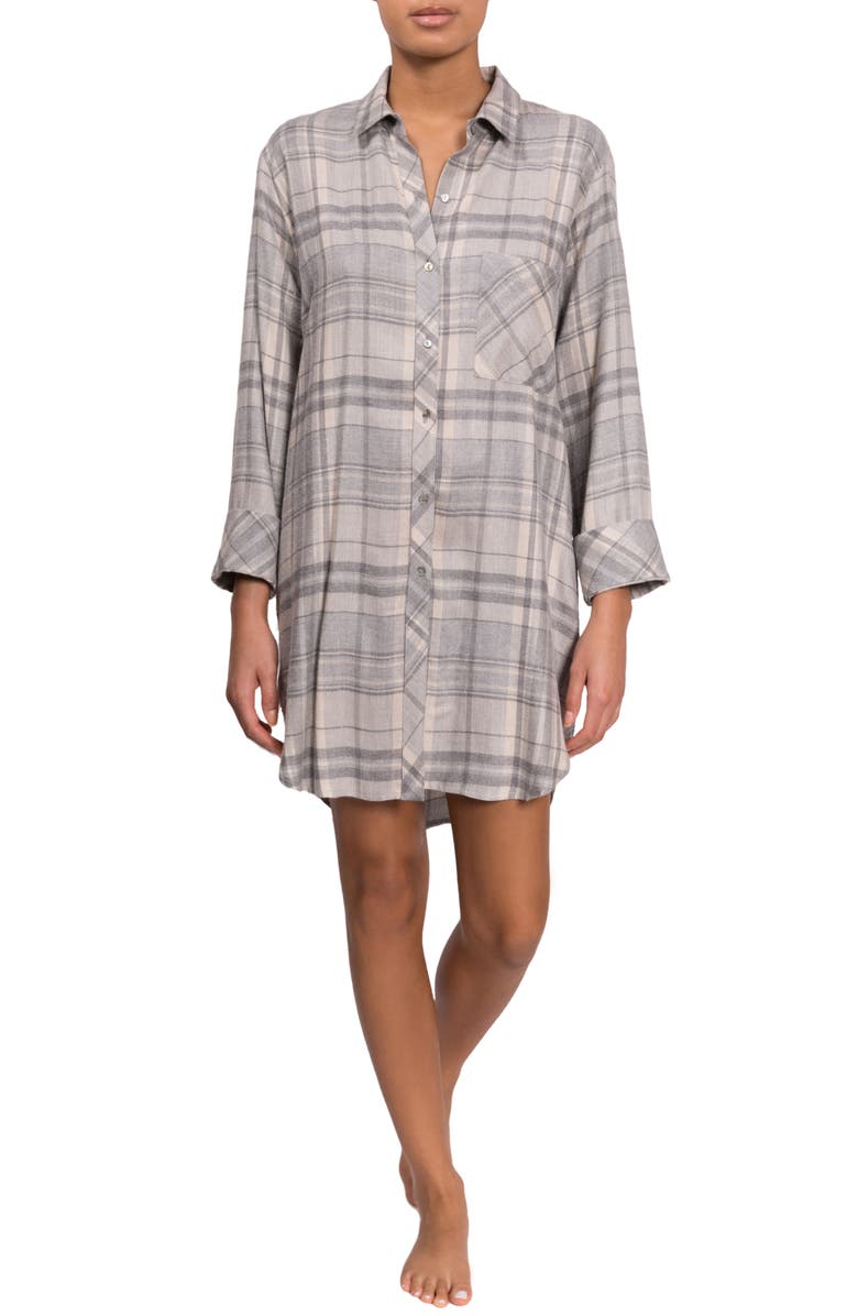 Everyday Ritual Metallic Boyfriend Shirt, Main, color,