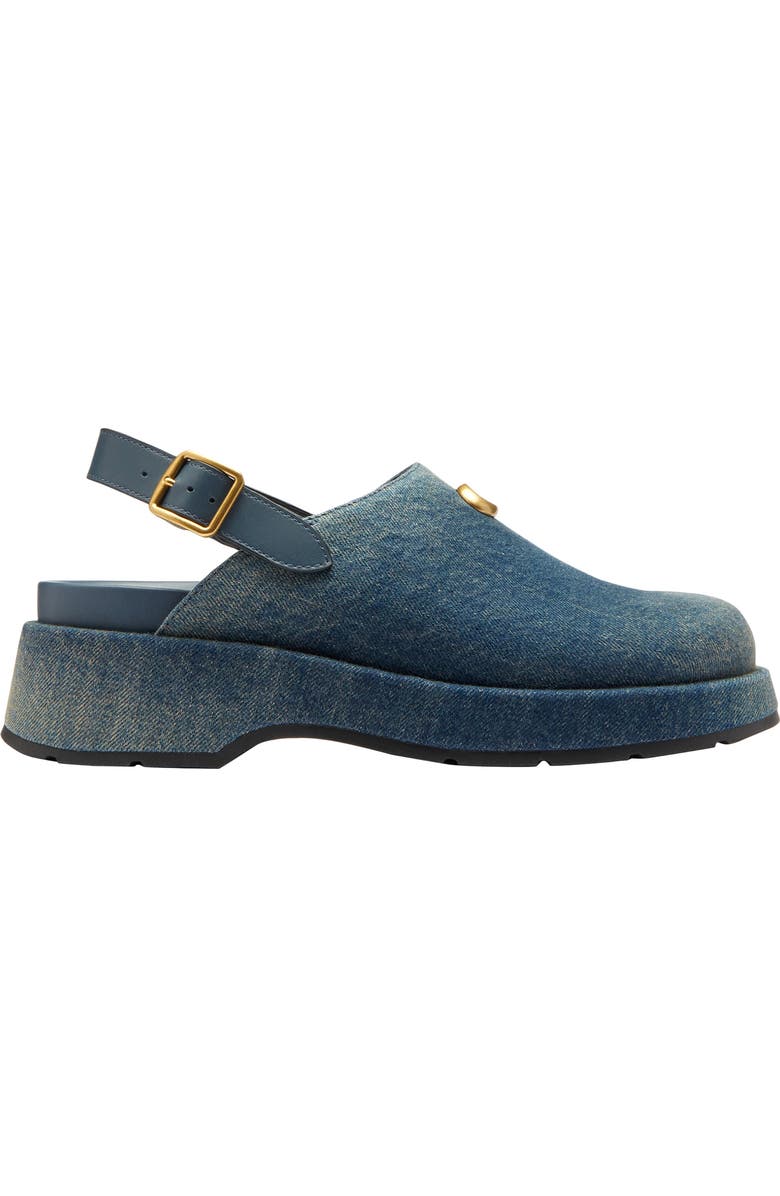 COACH Sculpted C Denim Clog, Alternate, color, Dark Indigo
