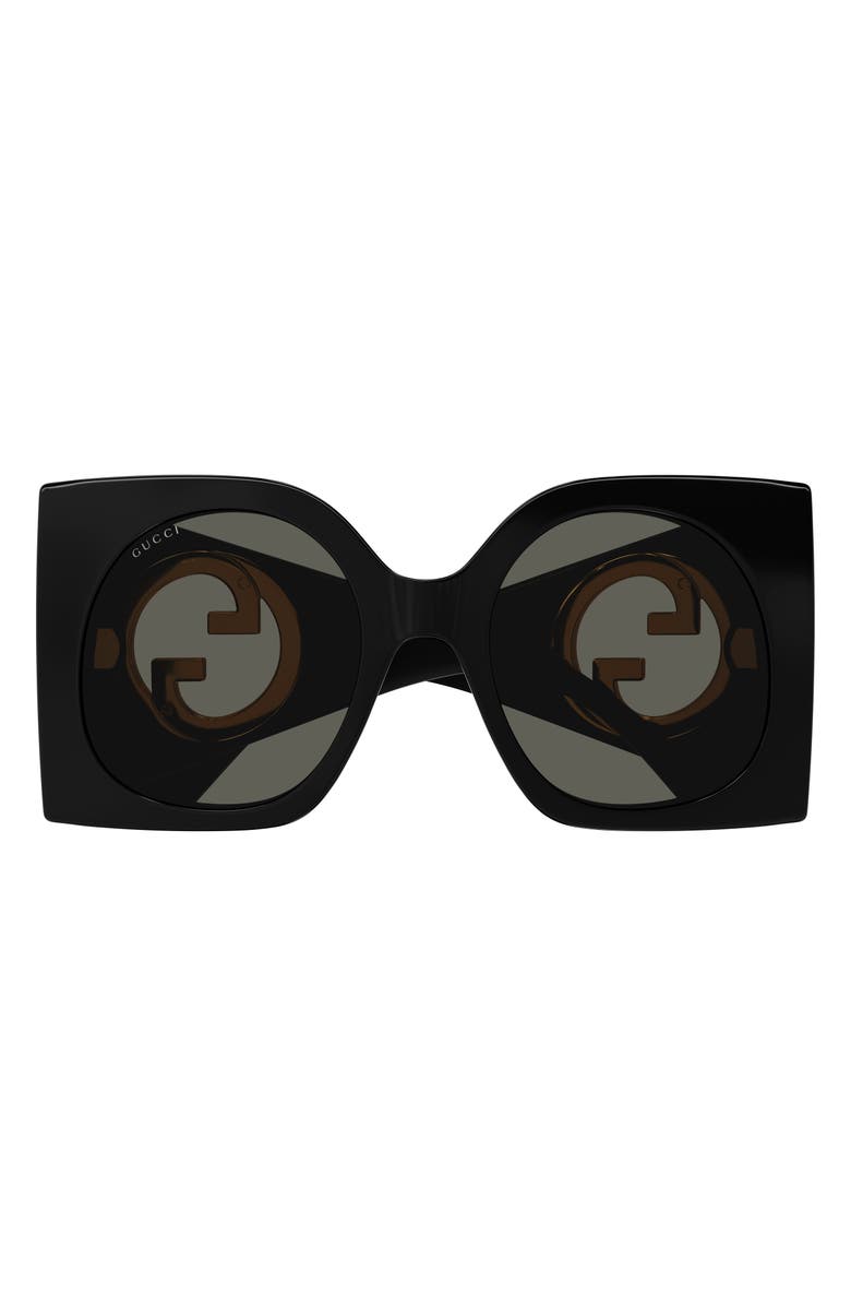 Gucci 55mm Butterfly Sunglasses, Main, color,