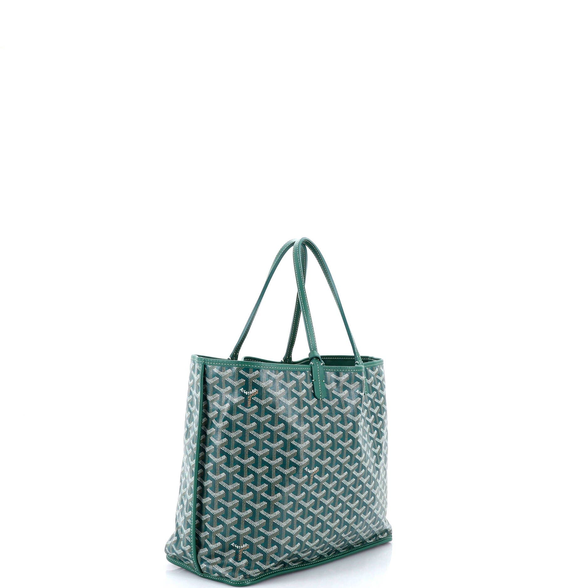 Pre-Owned Goyard Anjou Reversible Tote Coated Canvas PM, Alternate, color, Green
