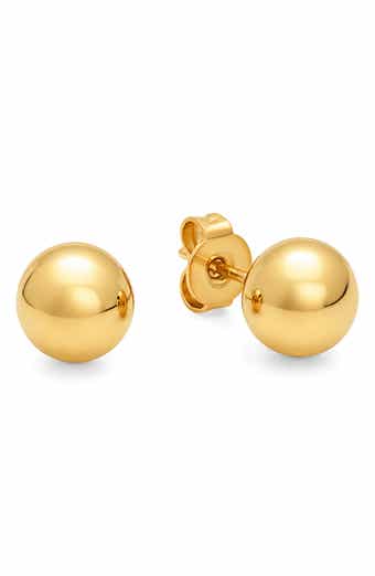 18k Gold Plated Ball Stud Earrings