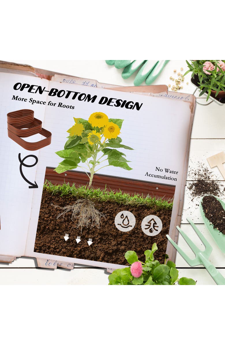 Outsunny Patio Garden Bed, Alternate, color, Brown