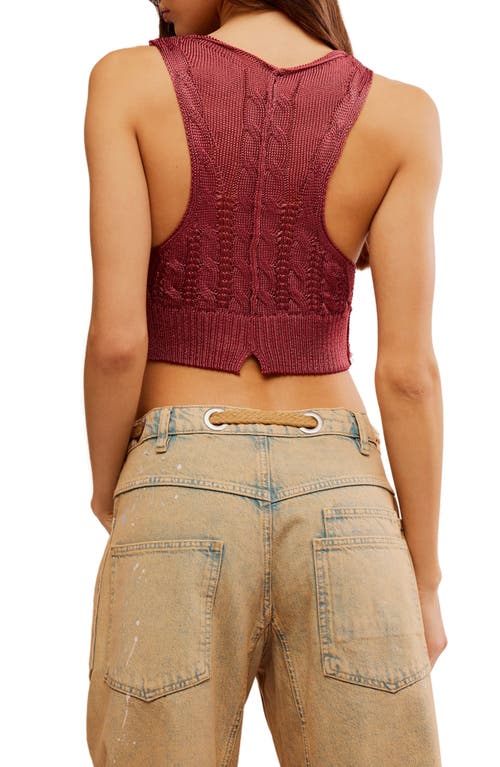 Shop Free People The Vest Of Us Crop Sweater Vest In Masala