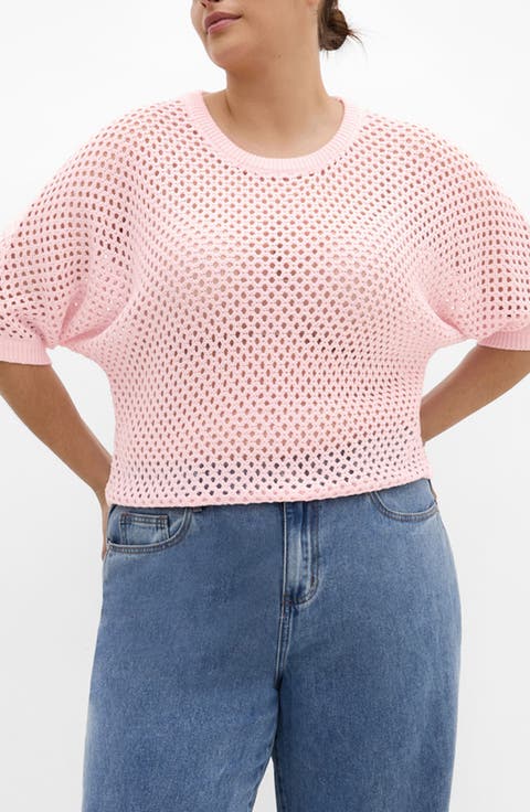 Open Stitch Sweater (Plus)