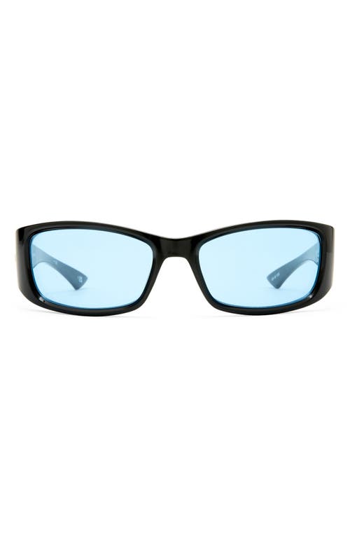 Le Specs Du Jour 60mm Rectangular Sunglasses In Black