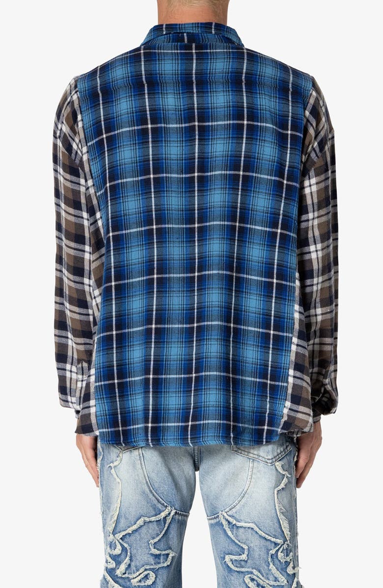 mnml Tuxedo Plaid Cotton Flannel Button-Up Shirt, Alternate, color, Multi