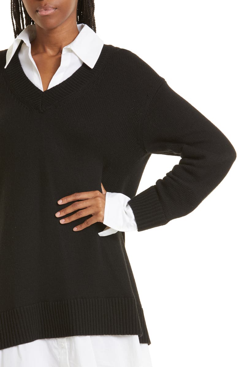 Cinq à Sept Santina Layered Long Sleeve Sweater Dress, Alternate, color, 