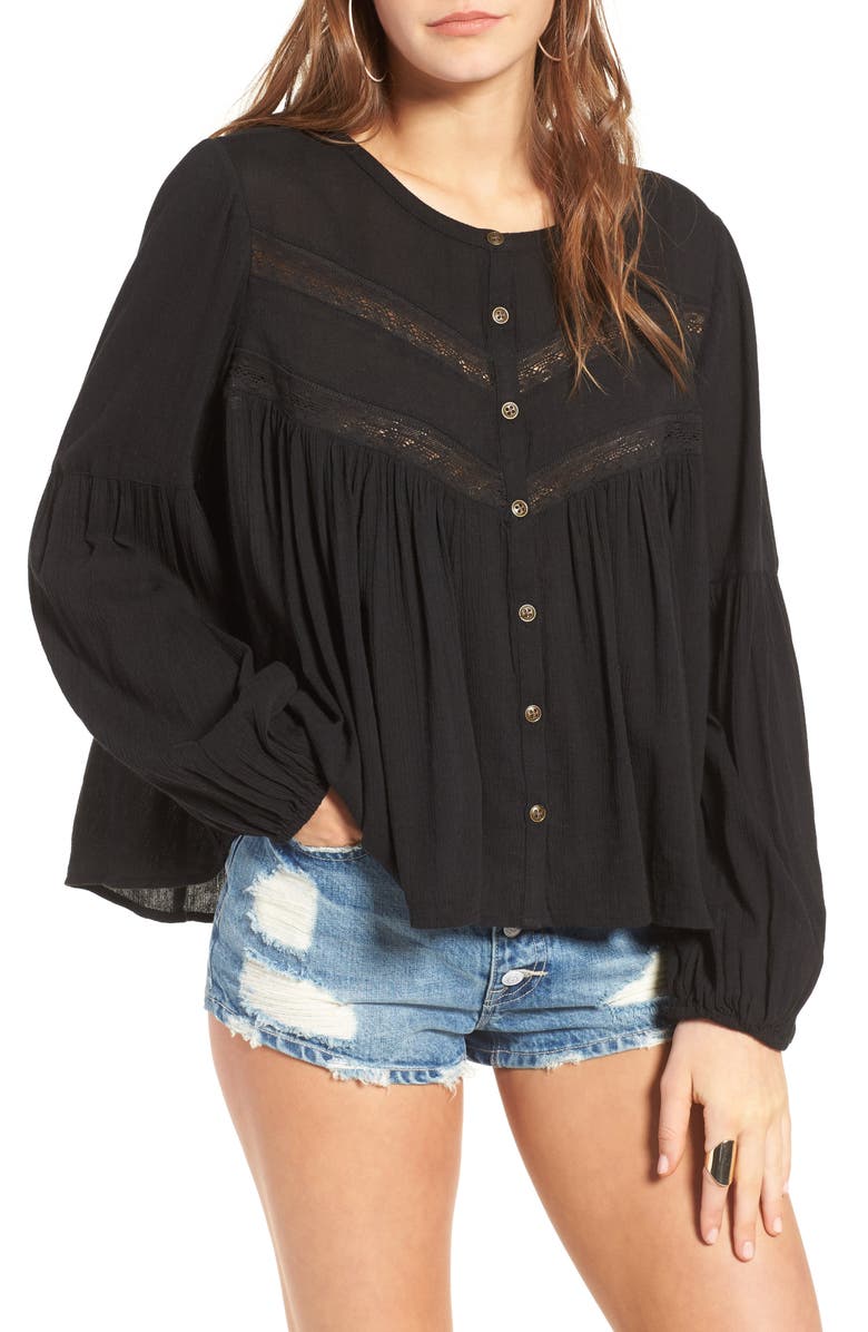 Sun & Shadow Boho Swing Blouse, Main, color,