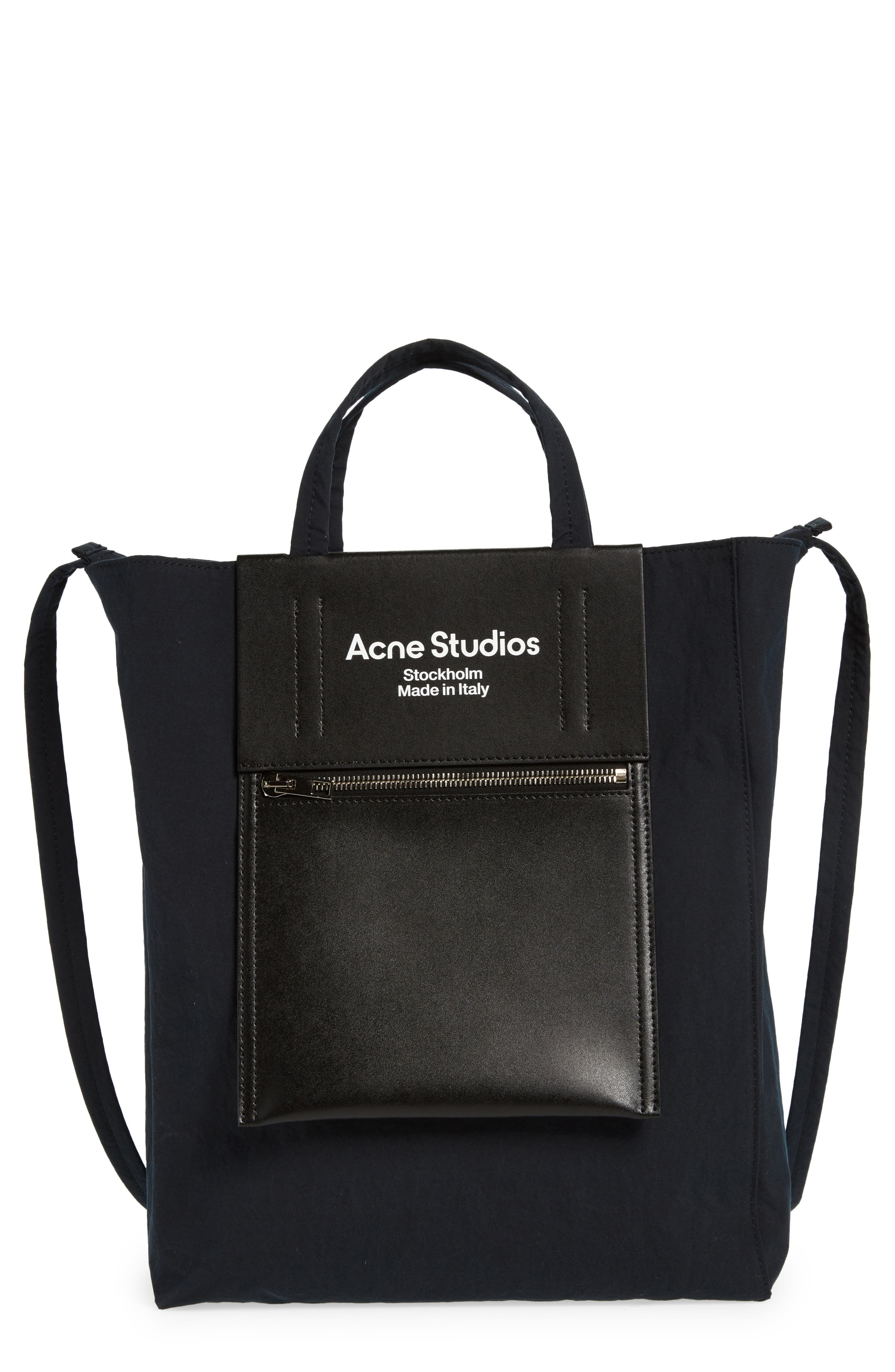 Acne Studios Medium Baker Out Papery Nylon Tote, Main, color, 
