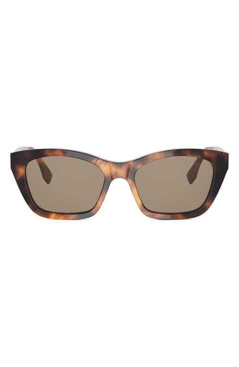 Forever Fendi 54mm Rectangular Sunglasses