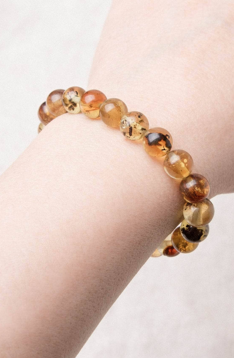 Tiny Rituals Genuine Amber Energy Bracelet, Alternate, color, Amber
