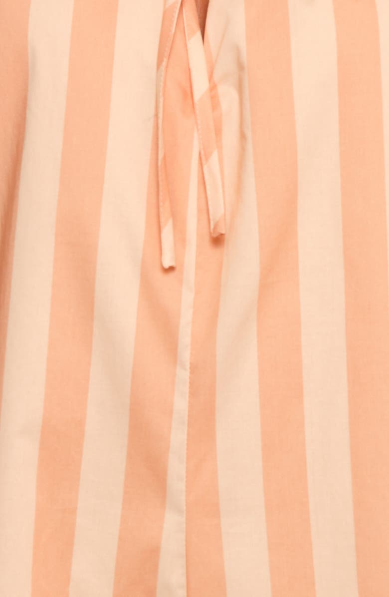 Petal & Pup Carina Stripe Cotton Romper, Alternate, color, Terracotta Stripe
