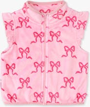 RuffleButts Ruffle Marshmallow Fleece Vest