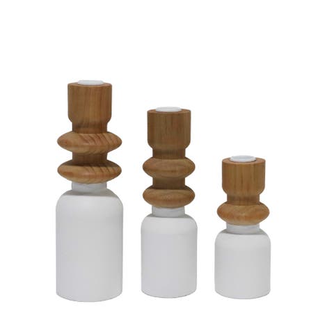 Spindle Shaped Candle Stands Set of 3