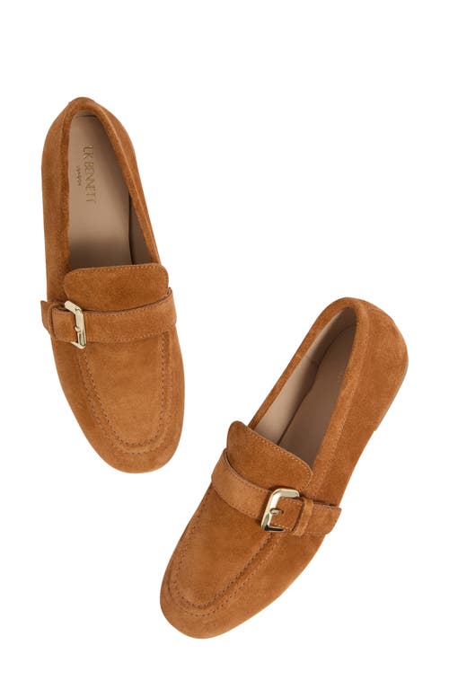Lk Bennett Austin Oloid Buckle Loafer In Tan