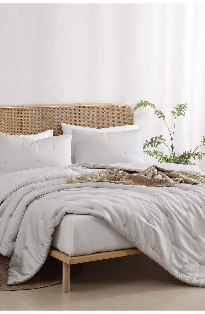 Sunday Citizen Silky Stitch Comforter, Alternate, color, Pearl Gray