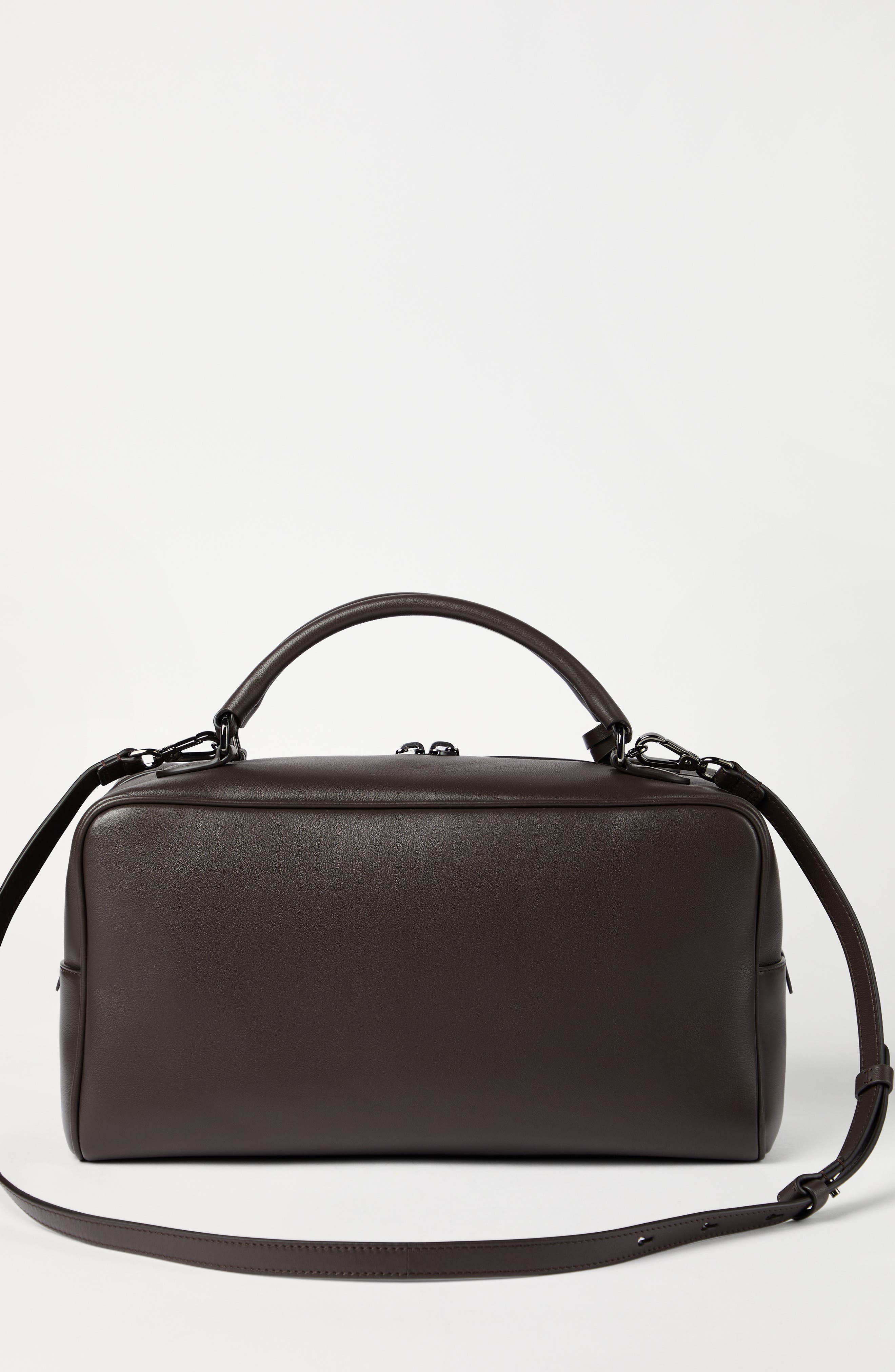 Brunello Cucinelli Nappa Boston Explorer bag, Alternate, color, Rust Brown