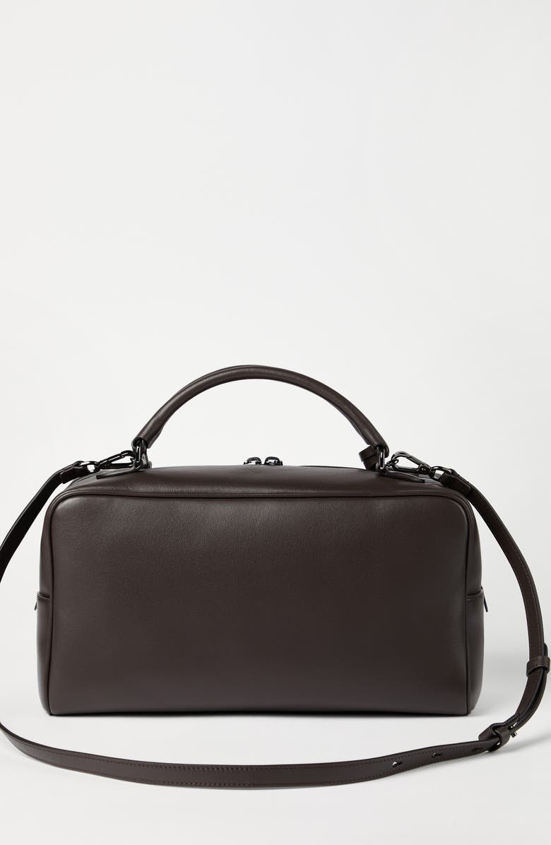 Brunello Cucinelli Nappa Boston Explorer bag, Alternate, color, Rust Brown