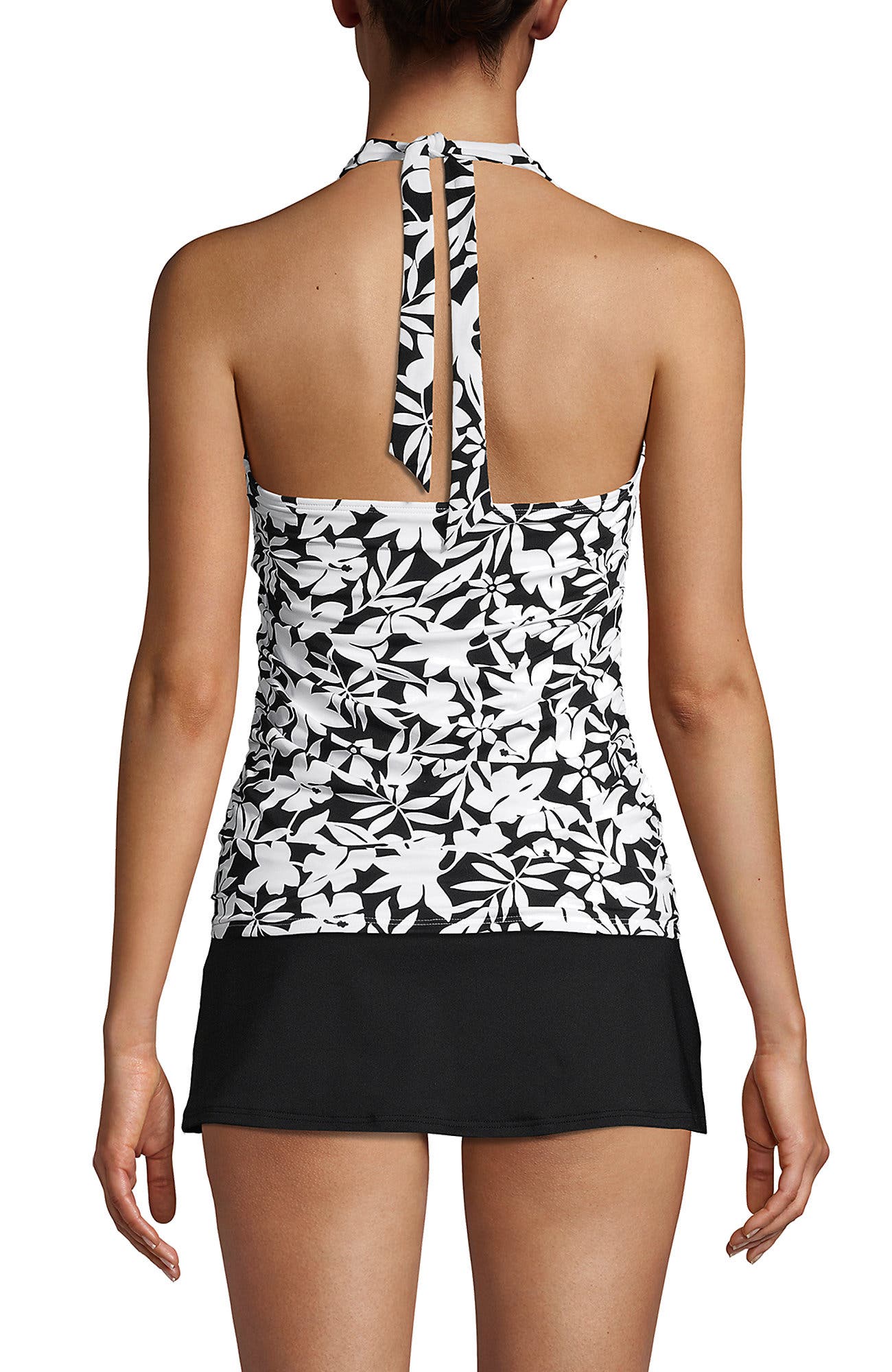 Lands' End Chlorine Resistant Square Neck Halter Tankini Swimsuit Top ...