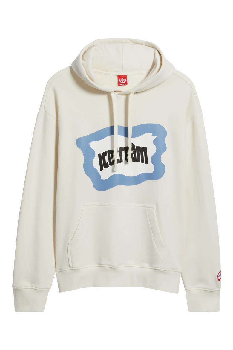Flag Logo Cotton French Terry Graphic Hoodie, Alternate, color, ANTIQUE WHITE
