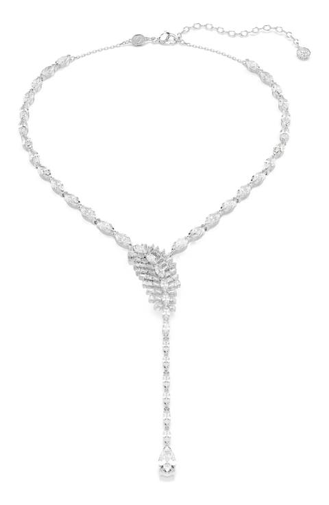 Vienna Crystal Feather Y-Necklace