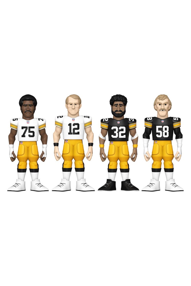Pittsburgh Steelers Funko Fanatics Exclusive NFL Rushmore Four-Pack Vinyl Gold Legends 12'' Figures - Limited Edition, Alternate, color, Black