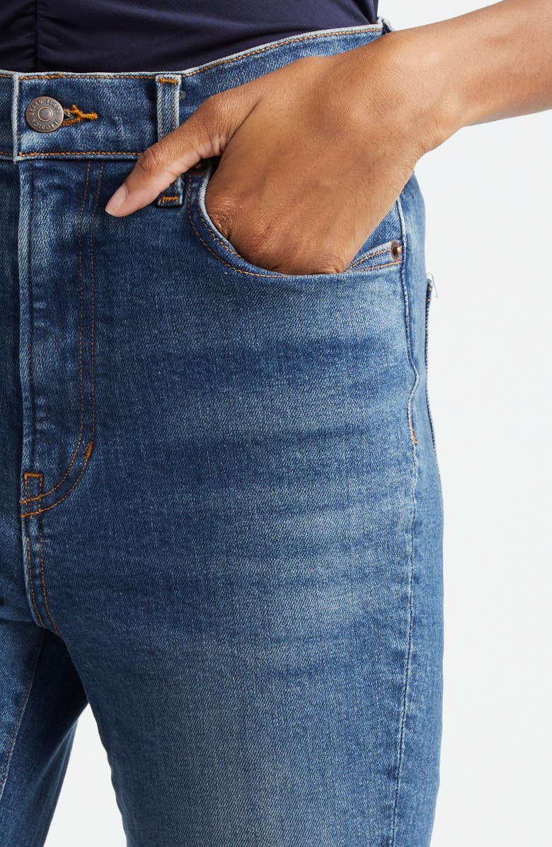 Veronica Beard Ryleigh High Waist Ankle Slim Straight Leg Jeans, Alternate, color, Vintage Rain