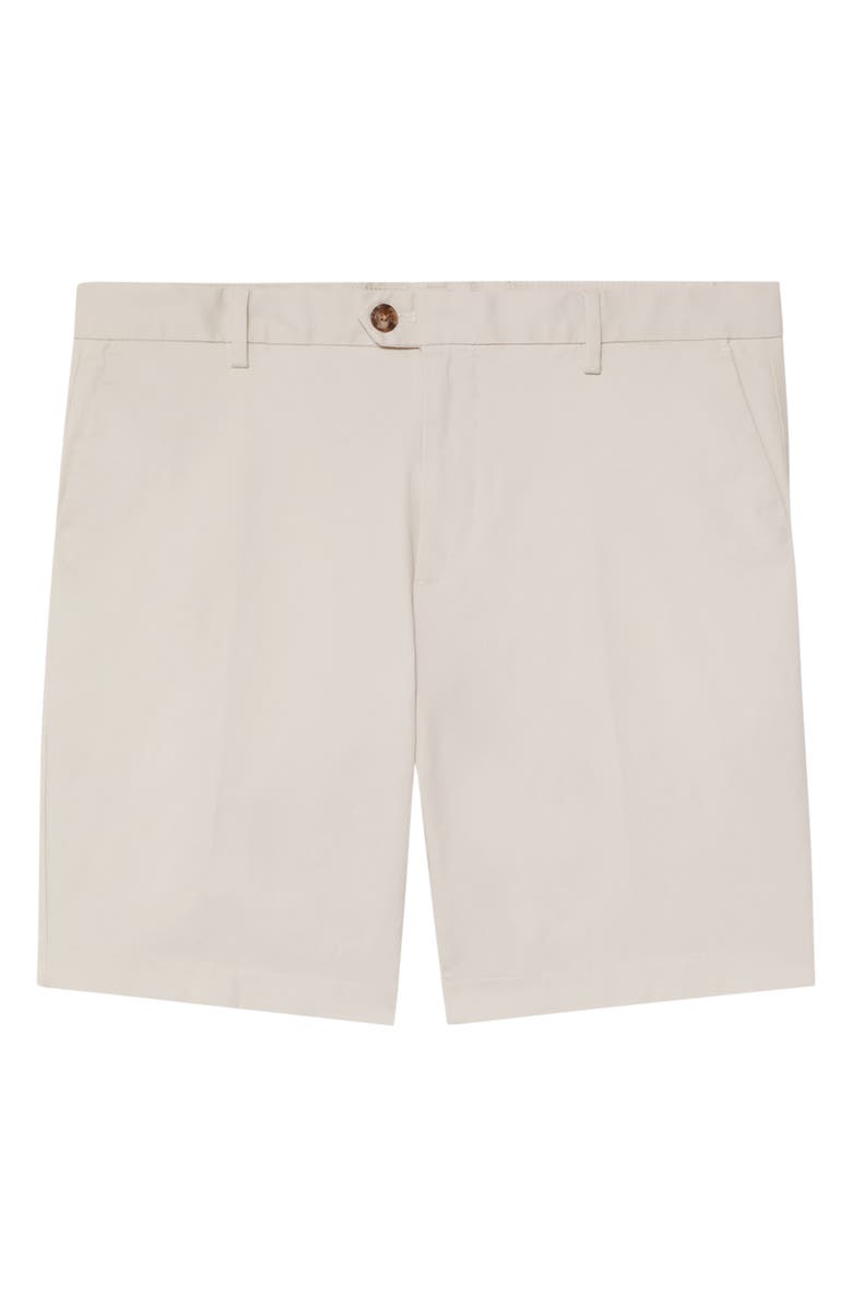 Reiss Wicket Stretch Cotton Chino Shorts, Alternate, color, Chalk