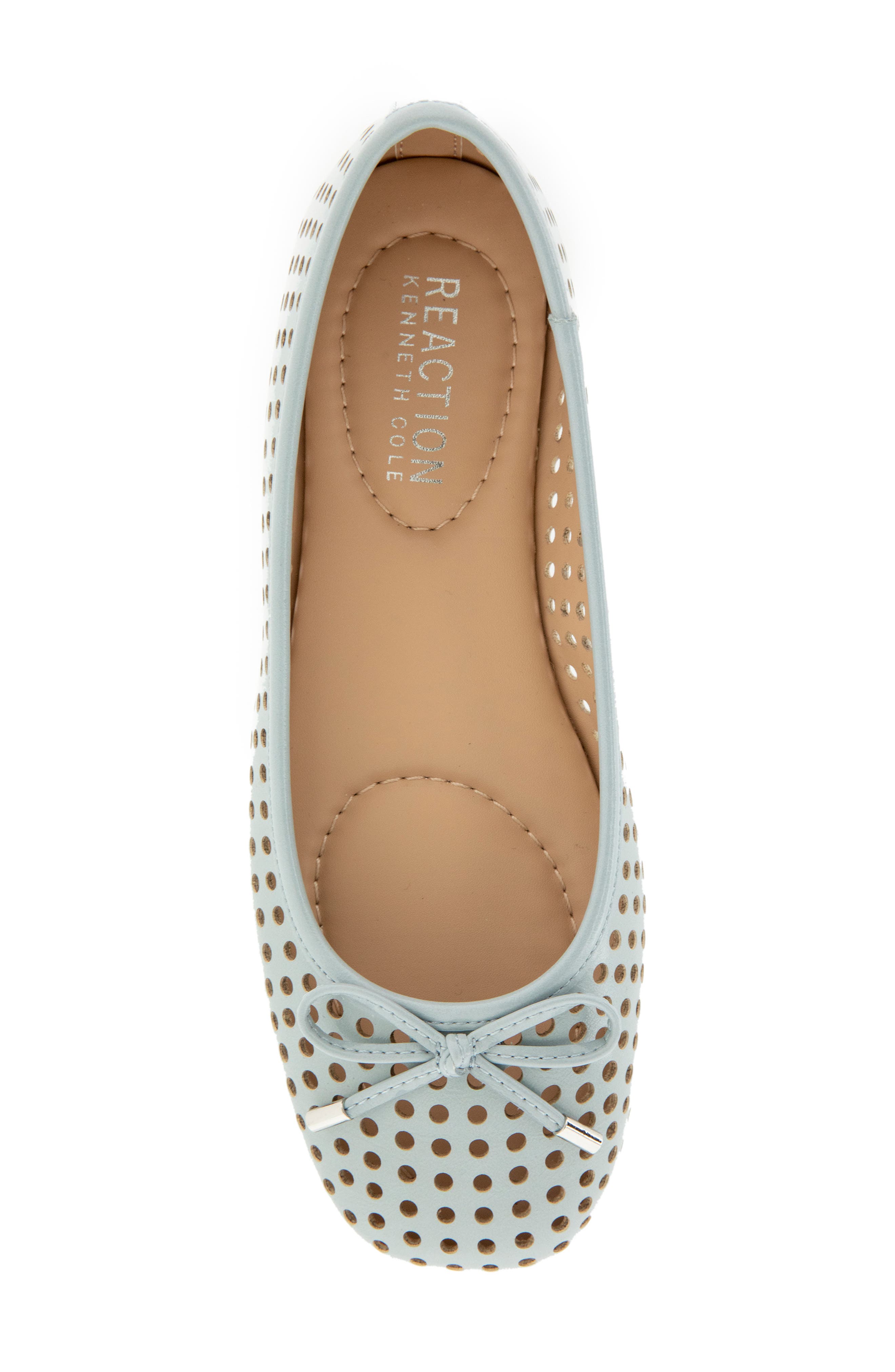 Reaction Kenneth Cole Elstree Perforated Ballet Flat, Alternate, color, Steel Blue