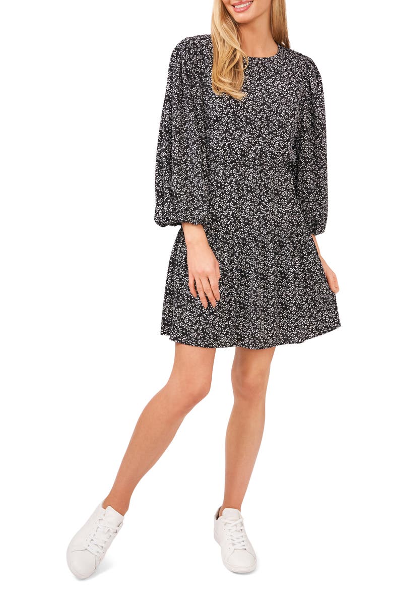 CeCe Ruffle Long Sleeve Minidress, Main, color, 