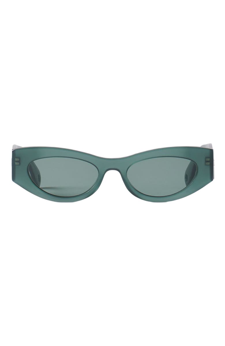 Lanvin Logo Sunglasses, Main, color, Dark Jade