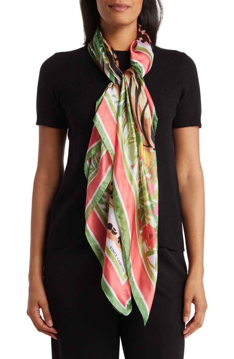 Vince Camuto Jugle Cats Square Scarf, Main, color, 
