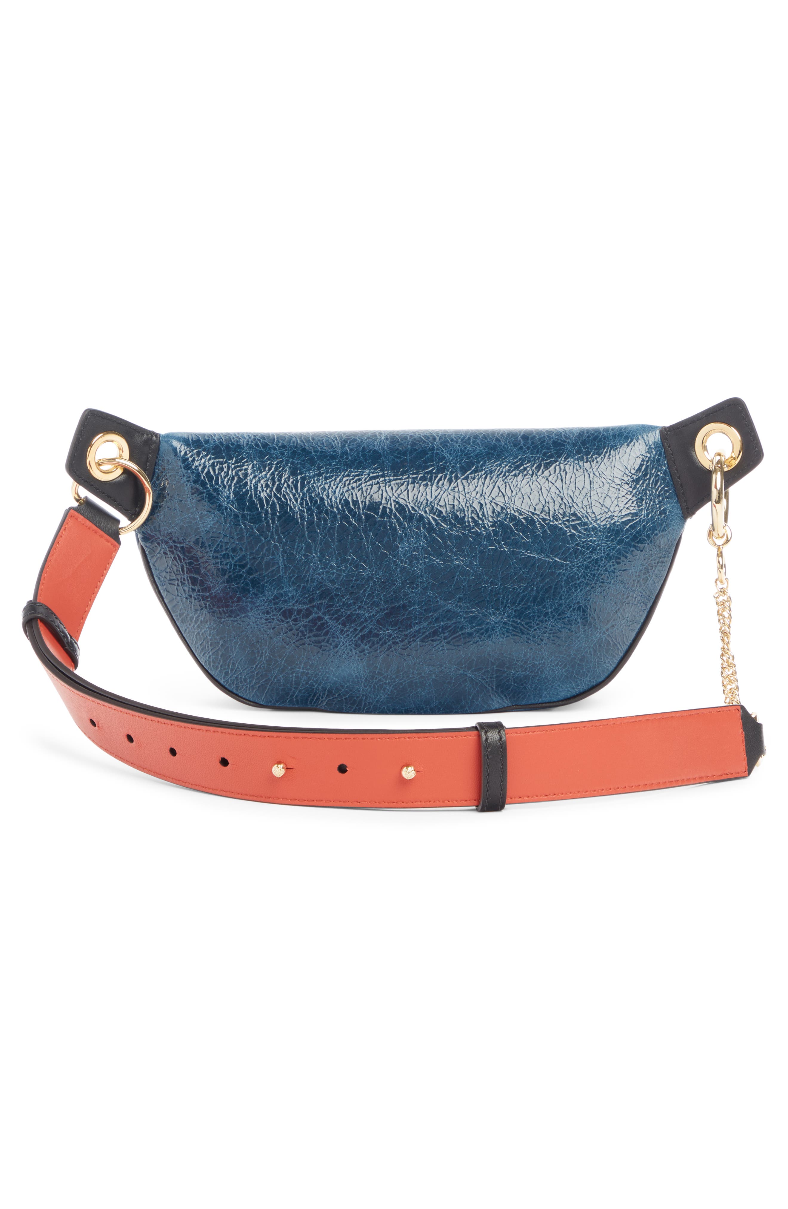 Quilted Leather Belt Bag, Alternate, color, OIL BLUE