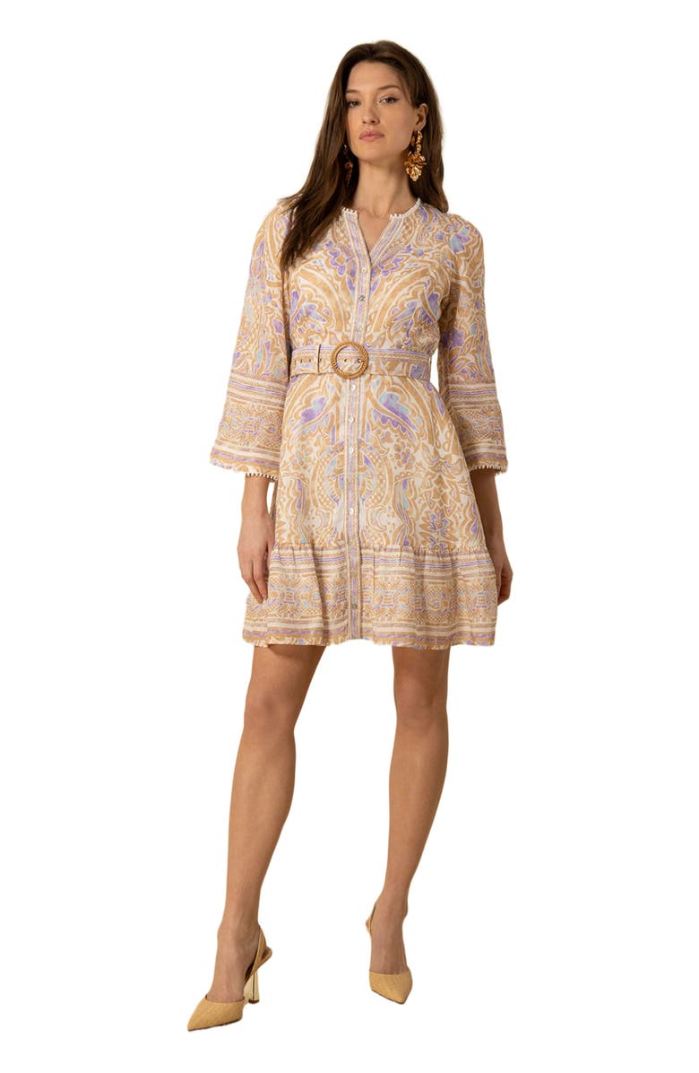 Hale Bob Davina Linen Short Dress, Main, color, 