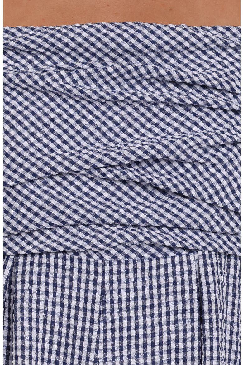 Priscilla Gingham Flowy Wide Leg Cotton Jumpsuit, Alternate, color, BLUE GINGHAM