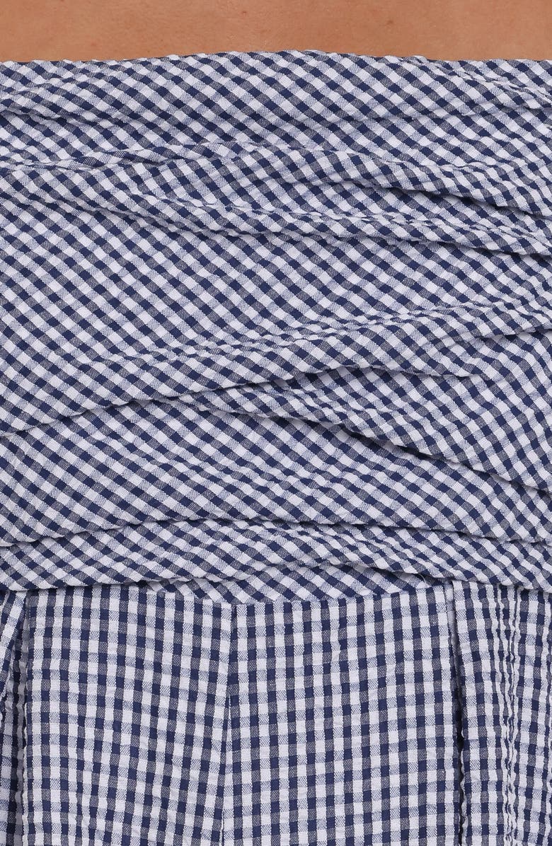 Petal & Pup Priscilla Gingham Flowy Wide Leg Cotton Jumpsuit, Alternate, color, Blue Gingham