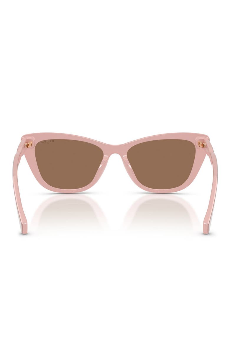57mm Cat Eye Sunglasses, Alternate, color, TOP OPAL ROSE/ BROWN