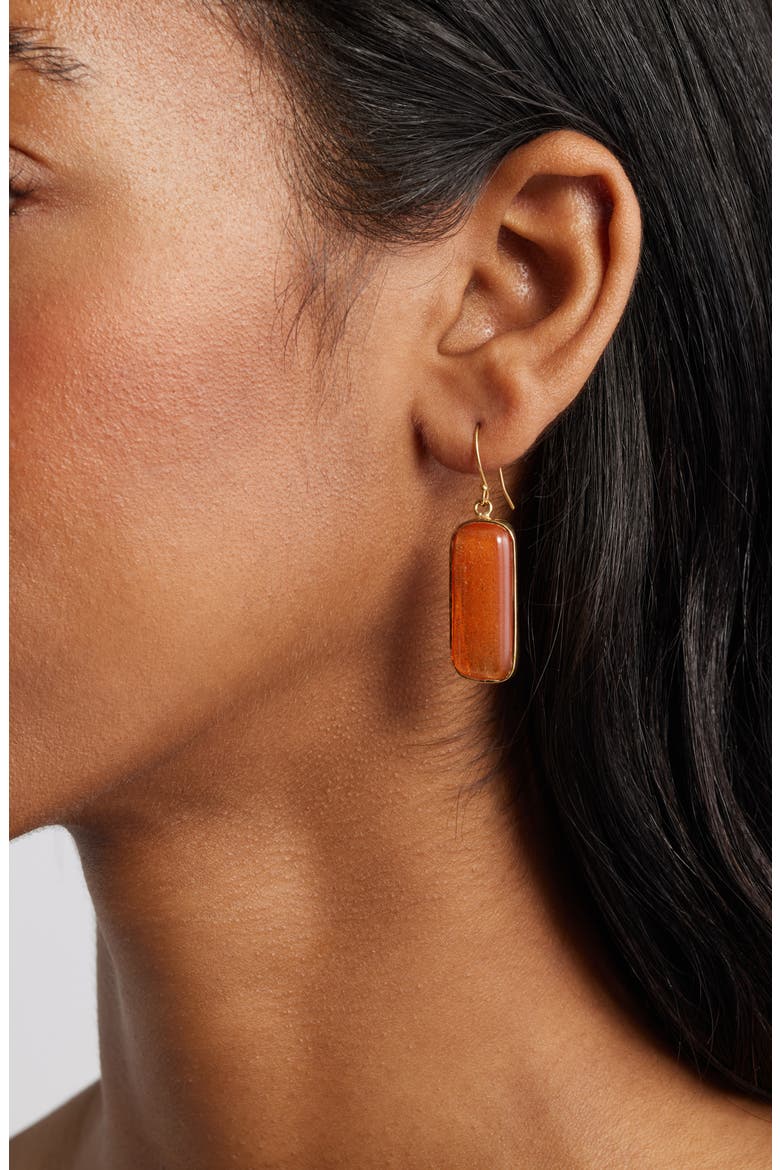 Umbo Drop Earrings, Alternate, color, POPPY