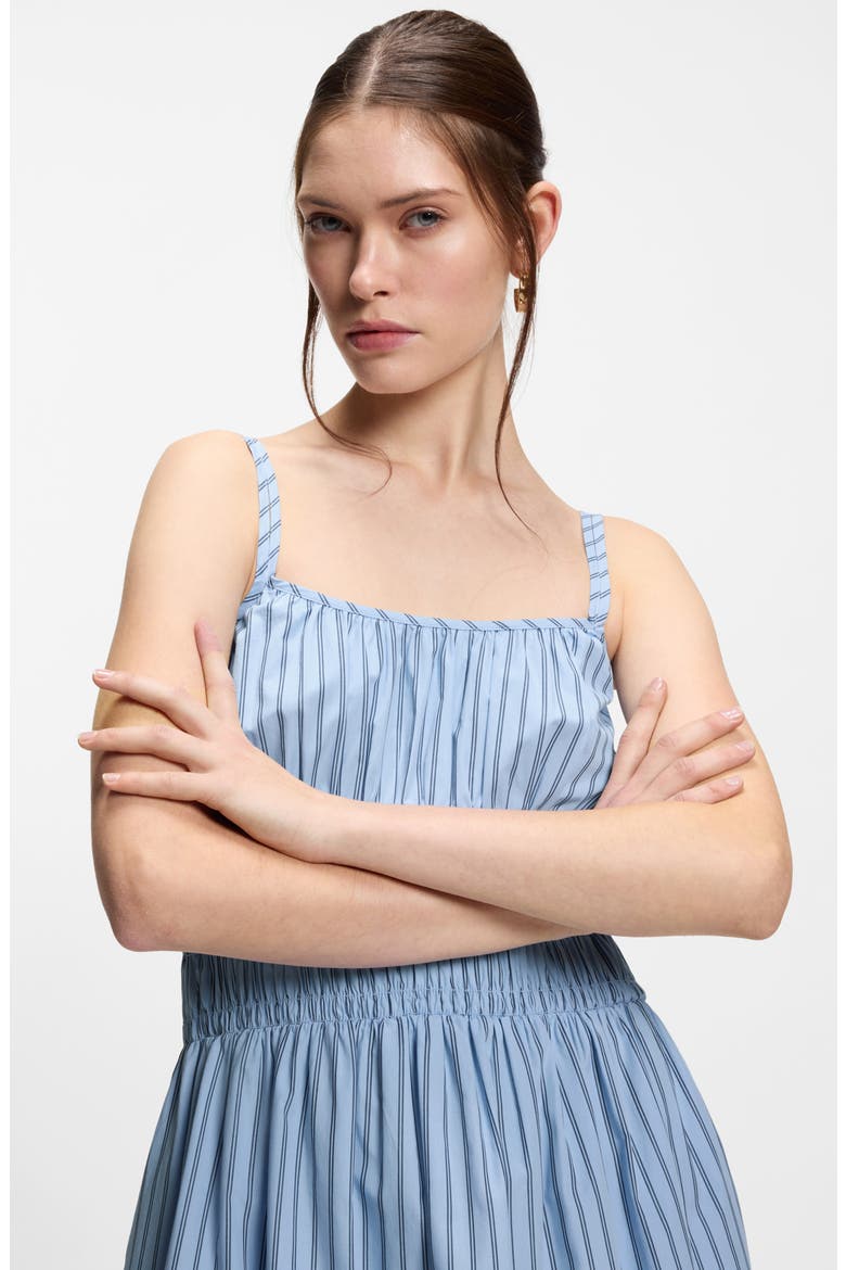Stripe Cotton Sundress, Alternate, color, BLUE STRIPE